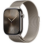 Apple Watch Series 10 GPS + Cellular 46mm Natural Titanium Case with Natural Milanese Loop - S/M