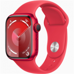 Apple Watch Series 9 GPS + Cellular 41mm Red Aluminum Case with Red Sport Band - M/L
