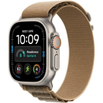 Apple Watch Ultra 4 GPS + Cellular 49mm Natural Titanium Case with Desert Alpine Loop - Medium