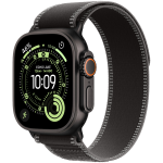 Apple Watch Ultra 3 GPS + Cellular 49mm Black Titanium Case with Black/Charcoal Trail Loop - S/M