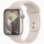 Apple Watch Series 9 GPS 45mm Starlight Aluminum Case with Starlight Sport Band - S/M