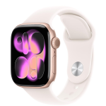 Apple Watch Series 11 GPS 42mm Rose Gold Aluminum Case with Light Blush Sport Band - S/M