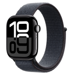 Apple Watch Series 10 GPS 42mm Jet Black Aluminum Case with Ink Sport Loop