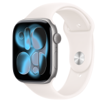 Apple Watch Series 11 GPS 46mm Space Gray Aluminum Case with Light Blush Sport Band - M/L