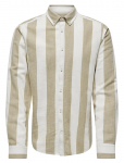 ONLY & SONS - Onsarlo Slim Ls Stripe Hrb Linen Shirt - Vabaaja - XS