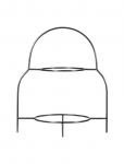 House Doctor - Plate Stand, Hdsana, Silver Finish - Lauan&otilde;ude komplektid - 32X21.7X37CM