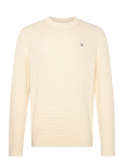 GANT - Textured Cotton C-Neck - &Uuml;mara kaelusega - XXXL