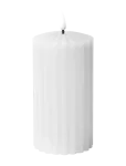 C'est Bon - Striped Led Pillar Candle - LED-k&uuml;&uuml;nlad - H15CM