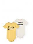 THE ANIMALS OBSERVATORY - Pack Chimpanzee Baby Body Yellow - L&uuml;hikeste varrukatega - 24 M
