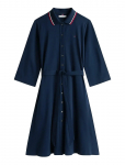 Tommy Hilfiger - Rwb Buttoned Ss Polo Drs 3/4 - P&otilde;lveni ja midi - XL