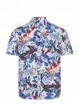 Lindbergh Black - ?Aop Soft Linen Blend Shirt S/S - L&uuml;hikeste varrukatega s&auml;rgid - XXL