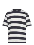 Lindbergh - Striped Oversized O-Neck Tee S/S - L&uuml;hikeste varrukatega - XXL