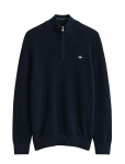 Gant - Micro Textured Cotton Half Zip - Poolpika lukuga džemprid - XXXL