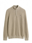 Gant - Micro Textured Cotton Half Zip - Poolpika lukuga džemprid - XXXL