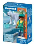 PLAYMOBIL - Zoo: Isbj&oslash;rn Og Dyrepasser - Playmobil Animals & Friends - ONE SIZE
