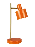 Dyberg Larsen - Ocean Mini Led Portable  Orange/ Messing Bordlampe - Laualambid - ONE SIZE