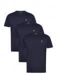 Lyle & Scott - 3-Pack Plain T-Shirt - L&uuml;hikeste varrukatega - XXL