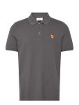 Maison Kitsune - Fox Head Regular Polo Charcoal - L&uuml;hikeste varrukatega - L