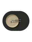 LIND DNA - 4-Set Table Mat Circle L Nupo Black Ink - Lauamatid - D:38CM