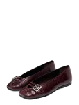ALOHAS - Cendana Rift Burgundy Leather Ballet Flats - Baleriinad - 36