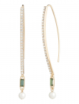 Lauren Ralph Lauren - Pe Pearl Baguette Threader - Gld/Erinite - Rippuvad k&otilde;rvar&otilde;ngad - ONE SIZE 5.56 cm