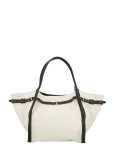 Tod's - Shopping Bag In Canvas And Leather Medium - Ostukotid - ONE SIZE