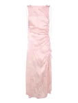 GANNI - Printed Stretch Satin Gathered Long Dress - Suvekleidid - 38