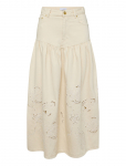 Ganni - Broderie Anglaise Denim Skirt - Teksaseelikud - 38