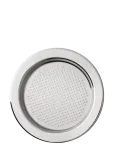 Alessi - Bottle Coaster In Matte Steel With Mirror-Polished Edge 2 Pieces - Joogialused - D15CM