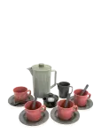 Dantoy - Green Bean Coffee Set In Net 17 Pcs - Kohvi- ja teekomplektid - ONE SIZE
