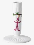 K&auml;hler - Hammersh&oslash;i Christmas Candle Holder H12 Cm White W. Deco - K&uuml;&uuml;nlajalad - H12CM