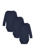 Copenhagen Colors - 3 Pack Rib Jersey Long Sleeve Body - Pikkade varrukatega - 68