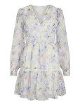 Vila - Viroman New V-Neck L/S Short Dress/Dc/Ka - L&uuml;hikesed kleidid - 34