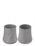 Everyday Baby - Silicone Baby Cup 2-Pack Quiet Grey - Cups - ONE SIZE