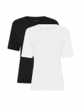URBAN QUEST - 2-Pack Women Bamboo Shortsleeved T-Shirt Slim Fit - L&uuml;hikeste varrukatega - S