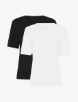 URBAN QUEST - 2-Pack Women Bamboo Shortsleeved T-Shirt Slim Fit - L&uuml;hikeste varrukatega - S