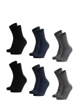 Danish Endurance - Bamboo Crew Socks 6-Pack - Tavalised sokid - 35-38