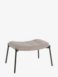 House Nordic - Tyra - Footrest, Stone With Black Legs - Taburetid ja pingid - ONE SIZE