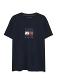 Tommy Hilfiger - Linear Flag Graphic Tee - L&uuml;hikeste varrukatega - M