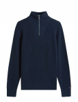 Tommy Hilfiger - Fisherman Rib Zip Mock - Poolpika lukuga džemprid - XXL