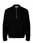 Selected - Slhtray Merino Brushed Relaxed Zip Polo - Poolpika lukuga džemprid - XL
