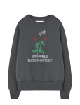 THE ANIMALS OBSERVATORY - Flowers Dark Frey Bear Sweatshirt - Dressipluusid - 4 Y