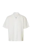Selected - Slmrlxclay Linenblend Ss Shirt Res Noos - Vabaaja s&auml;rgid - S