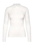Rosemunde - Rwbeatha Silk Ls Lace Polo T-Shirt - Pikkade varrukatega - S