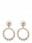 SN&Ouml; Of Sweden - Trinnie Round Pendant Ear G/Clear - Onesize - R&otilde;ngad - ONE SIZE