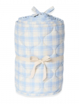 Garbo&Friends - Plaid Sky Blue Quilted Crib Bumper - Voodipehmendused - 100X140