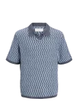 Jack & Jones - Joraiden Knit Split Neck Polo Styd Ss26 - L&uuml;hikeste varrukatega kootud polos&auml;rgid - L