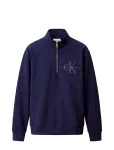 Calvin Klein Jeans - Ls Prem Terry Denim Applique Qtr - Poolpika lukuga džemprid - L