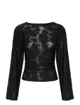 ONLY - Onlnadia L/S Ruching Top Jrs - Pikkade varrukatega - M