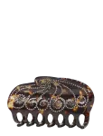 Maanesten - Kamaria Hair Claw Dark Tortoise - Juukseklambrid - ONE SIZE